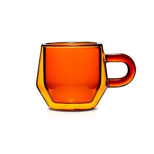 Hearth Double Wall 4oz (120ml) Glass - Set of 2 - Amber - Image 6
