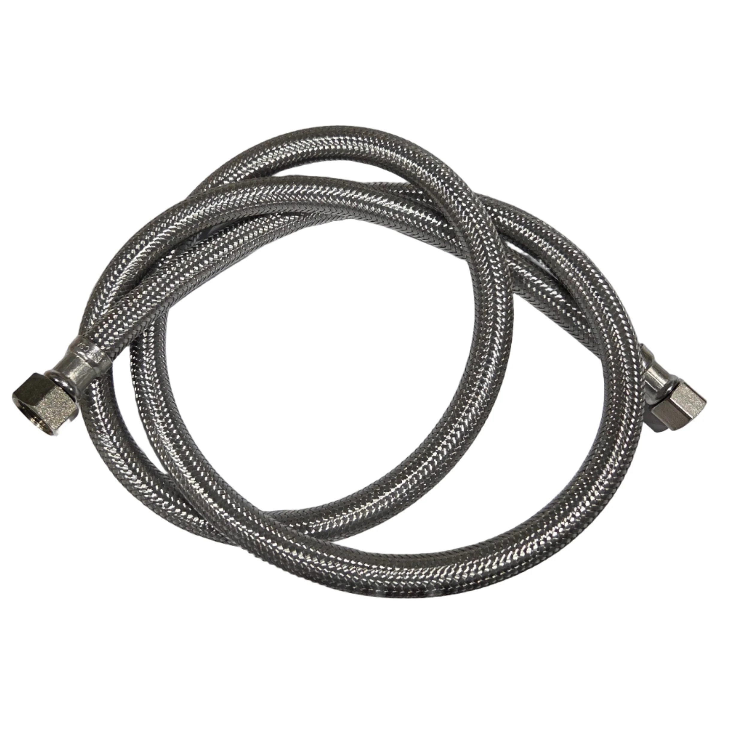 3/8" F Compression x 3/8" F BSP Stainless Steel Flex Hose — Can