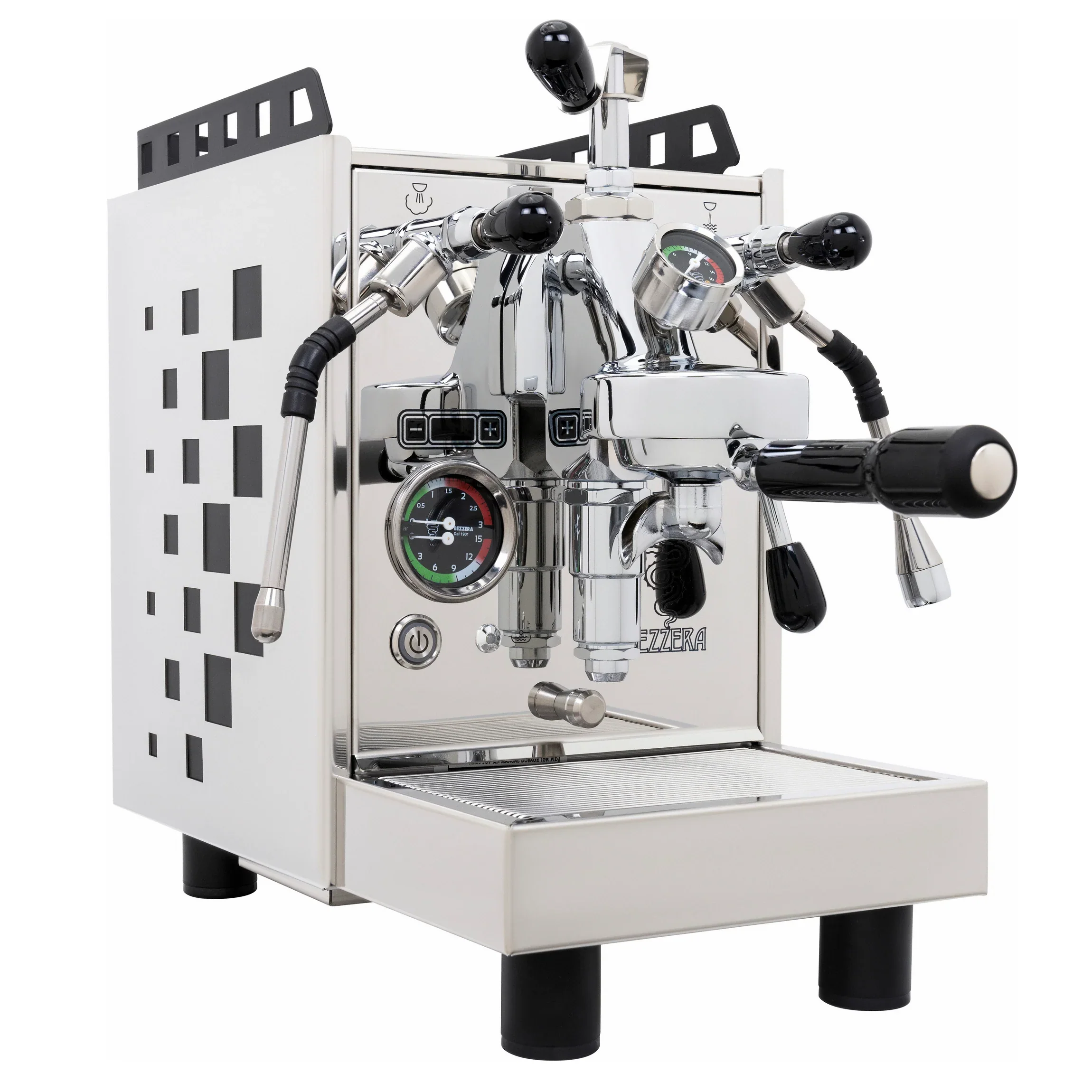 Bezzera Aria TOP Espresso Machine - Black / Rosewood — Set